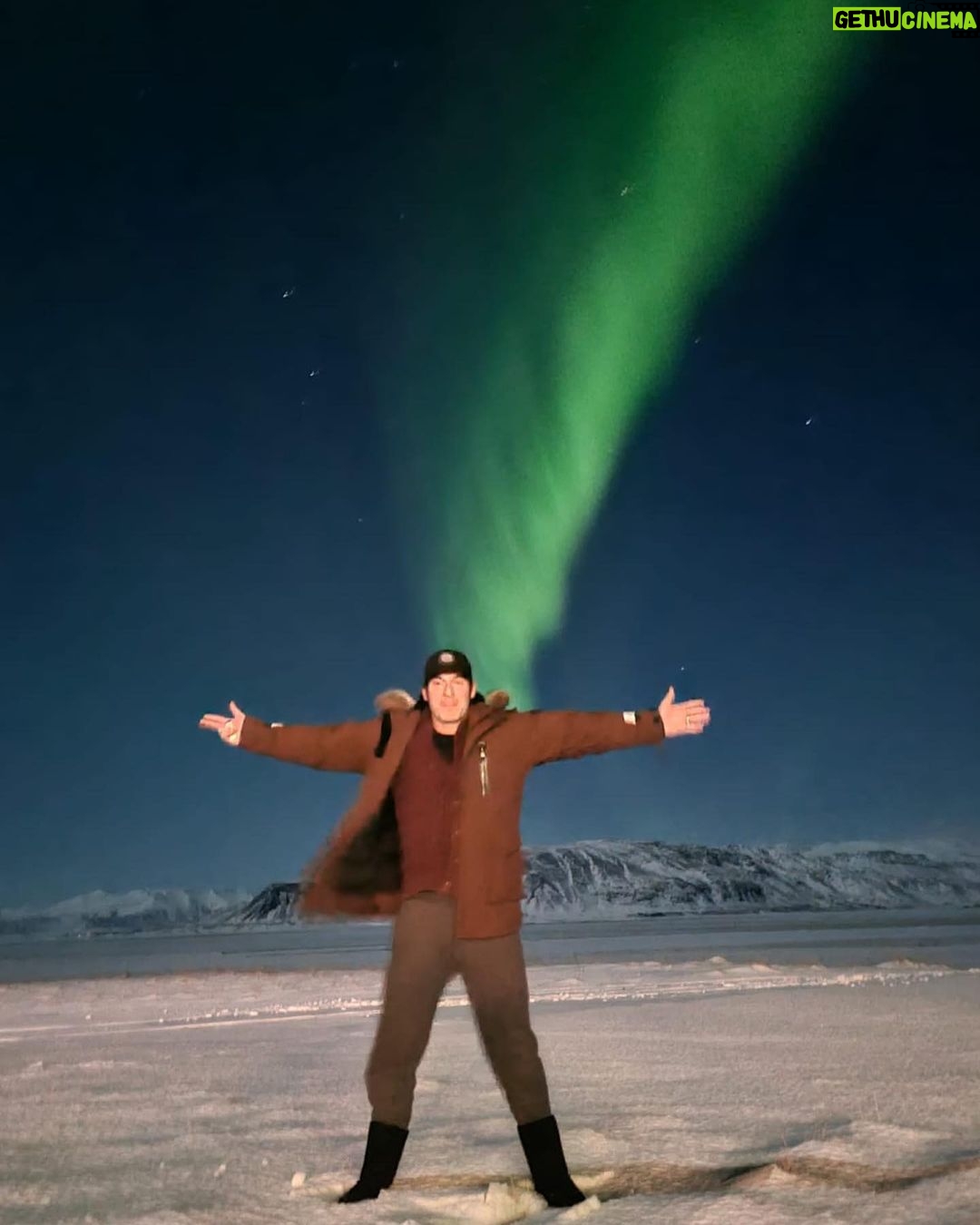 Tom Ellis - 781.3K Likes - #tbt to shooting in Iceland a month ago. I’ve wanted to see the Northern Lights my whole life and was not disappointed. What A Stunning country ❤️🇮🇸
