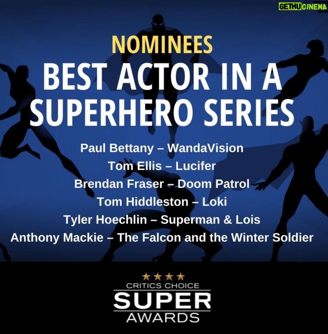 Tom Ellis Instagram - Wowzers! Thank you #Criticschoicesuperawards Iβm honored to be recognized amongst such fantastic actors. ππΌπ #lucifer