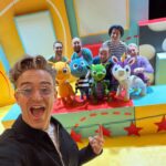 Tom Fletcher Instagram - Monster by day, McFLY by night! I just popped to see There’s A Monster In Your Show in Middleton. Lovely watching it and seeing all the families enjoying the show. Click the link in my bio to see when the tour is heading near you and to get tickets. There are some special Christmas shows coming soon too which might have a visit from a certain Elf… 😜🎄 #monsterinyourshow #whisinyourbook #childrensbooks #theatre #childrenstheatre #family #parenting