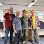 Tom Fletcher Instagram - I had the most awesome tour of @aardmananimations today. So inspiring seeing such talented people at work, making absolute magic happen and getting to meet the man who created Wallace & Grommit, Nick Park was a real honour. On top of that, a few years back we discovered that Grommit had great taste in music when a band called McFLEA appeared in his record collection and today we were given the original record from the movie along with an awesome record made by Beth Robson (Walkies In The Sun and The Bark Never Lies are genius🤣). Thanks to everyone at Aardman for such a great day. X