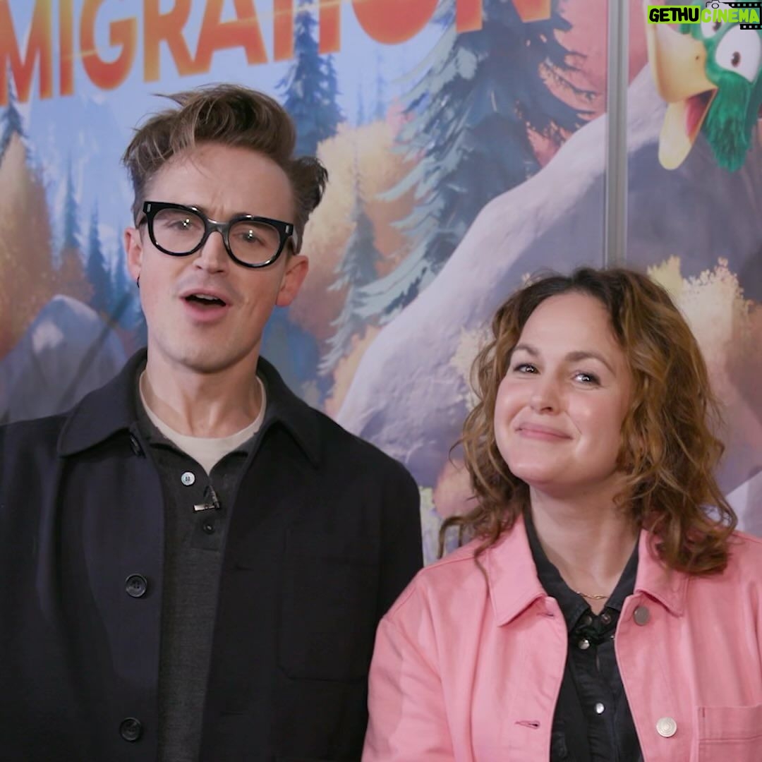 Tom Fletcher Instagram - We’ve got a QUACKING announcement for you: we’re joining the voice cast in the UK version of @illuminationent MIGRATION! This hilarious adventure will be in cinemas from February 2nd. Go watch and listen out for us as a pair of adorable ducks, Joe and Ellie. Our family love Illumination’s films (we must have seen Minions nearly 100 times) so it was such an honour to be a part of this movie. Don’t miss it! #MigrationMovie @universalpicturesuk