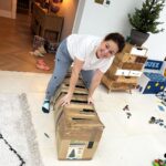 Tom Fletcher Instagram - Look how happy she is that the tree is down. And yes, I think it’s time to invest in a new Christmas tree box.