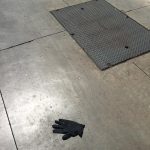 Tom Hanks Instagram - A hurried worker left a glove. Slow down! Hanx.