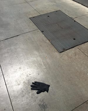 Tom Hanks Instagram - A hurried worker left a glove. Slow down!  Hanx.