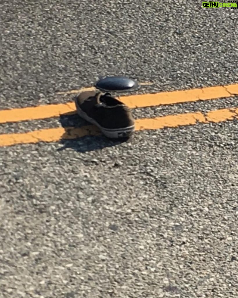 Tom Hanks Instagram - A lonely sole in the middle of the PCH. Yes, summer is done. Hanx.