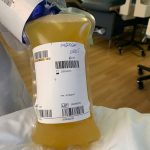 Tom Hanks Instagram - Here’s last week's bag of plasma. Such a bag!  After the paperwork, it’s as easy as taking a nap.  Thanks @arimoin and UCLA. Hanx