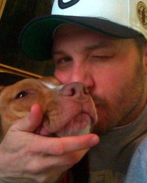 Tom Hardy Instagram - Cass was an XL Bully type  she was a deeply kind and loving sensitive puppy and companion.
