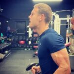 Tom Hopper Instagram – @mr_ironlouis putting me through some killer supersets at 6am this morning! I think his aim was to make road maps on my arms!