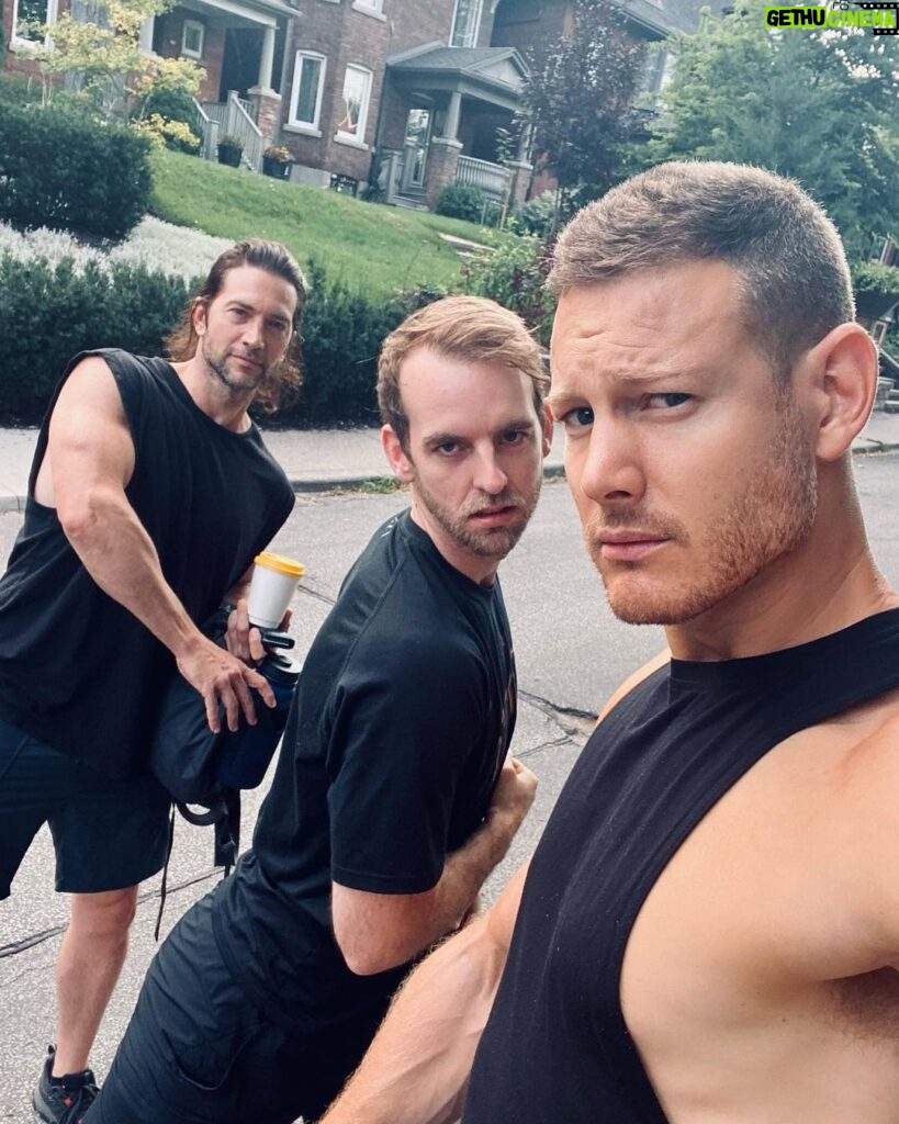 Tom Hopper Instagram - 6am club 💪🏼 @luke_j_roberts and @rizzles…they’re exactly the same as me!…..but different. Missing our boy @keeoone 😢 Be back training and drinking coffee with you soon brother ❤️ Toronto, Ontario
