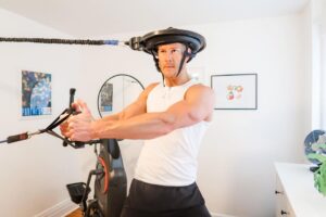 Tom Hopper Instagram - Family quarantine begins! 
Using the time for some rehab and strengthening work. If you haven’t used the @theironneck yet, you’re missing out. I love this thing. As a tall guy, good posture is so important for the neck and back, and something I’ve fought with a lot of my younger life. This thing safely allows you to strengthen the support muscles in those all important areas. HIGHLY recommend, and can be incorporated in to lots of other exercises to test the body further👌🏼