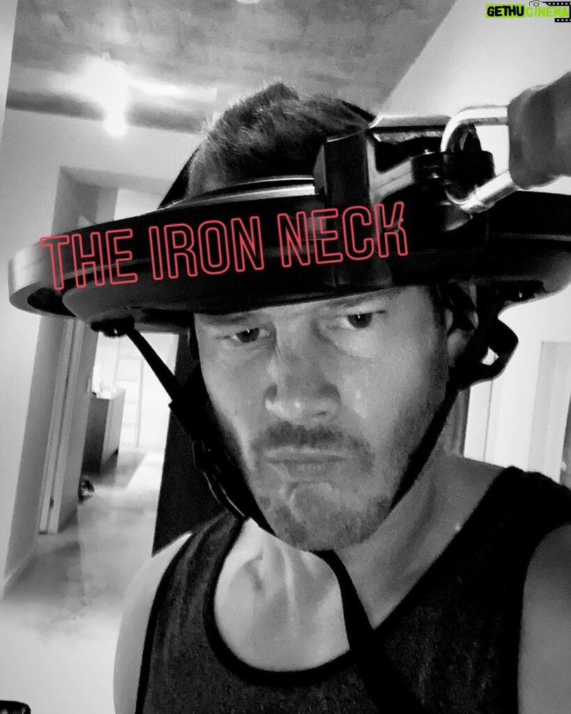 Tom Hopper Instagram - HO..LEE...SHIZZLE... This is @theironneck Wow, is all I can say. The neck muscles are commonly some of the most neglected when it comes to training our bodies, and arguably they are some of the most important for long term health of the upper spine and neck. Or for anyone who plays contact sport and has a risk of concussions, it’s even more important to keep them strong. We live our lives constantly looking down at devices, having bad neck posture, and having constant load and strain on those discs in our necks from the weight of our heads alone. Over time, if the muscles around those discs are week, we open ourselves up for injury, and that’s why it’s so important to keep those muscles active. Previously if you wanted to train the neck muscles you had to load up your discs and muscles to gain strength there, by doing crazy neck rolls or loading a bunch of weights on your head and nodding like a maniac! You may gain stronger neck muscles but reek havoc on your spinal discs at the same time, therefore only cause bigger problems in the long run. @theironneck removes that problem and allows you to train the muscles in the neck independently, safely, and with zero pressure on the discs. I love this thing! I highly recommend. Well played @theironneck....well played 👏🏼👏🏼👏🏼👏🏼 PLUS you kind of look like that other dude from mortal combat when you wear it 😁