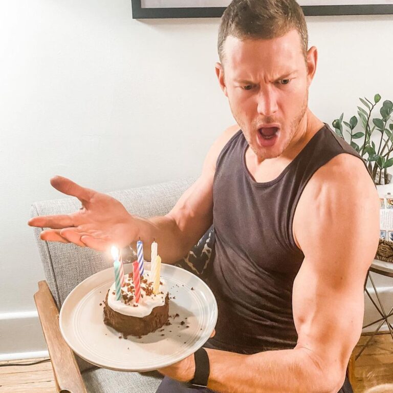 Tom Hopper Instagram - Big thank you to you all for all the lovely birthday wishes yesterday! @laurahopperhops made me the BEST sugar free birthday cake!.... but then Truly Scrumptious stole my moment of glory by BLOWING OUT MY BIRTHDAY CANDLES!!