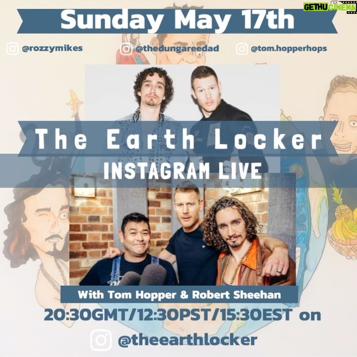Tom Hopper Instagram - That time of the week again folks! Join us Live on @theearthlocker tomorrow night Sunday 17th at 20:30gmt! See you there!