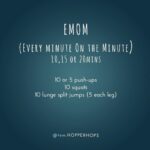 Tom Hopper Instagram - #WorkoutWednesday EMOM (Every Minute On the Minute) These workouts are super effective! 3 simple exercises! Set a timer for 10,15 or 20mins. Start each round at the top of every minute, whatever time you have left of the minute once you finish a round is your rest. When you hit the top of the next minute, go again. Keep going until the timer is up! As always, challenge yourself don’t kill your self! Enjoy! Full workout vid and explanation on link in bio!👍🏼