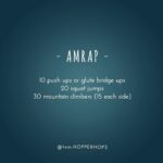 Tom Hopper Instagram - Here’s your #workoutwednesday! 10, 15 or 20mins, your choice! Go at a pace that suits you and enjoy the movement! @tom.hopperhops Modified by @laurahopperhops #amrap #AsManyRoundsAsPossible Link in bio for vid!!