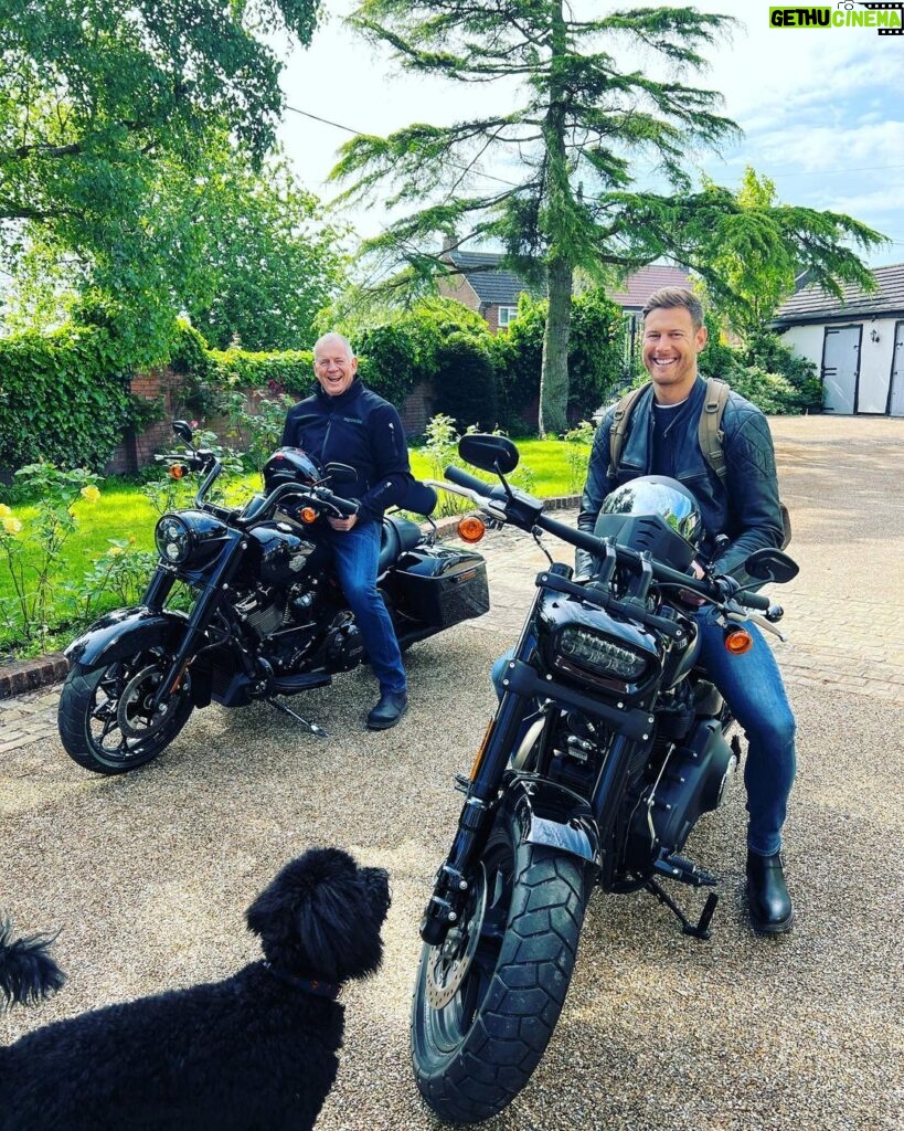 Tom Hopper Instagram - Building memories through adventure with Poppa Hopper 😎….Luther very jealous he can’t come along Thanks to @sycamoreharleydavidson @harleydavidson_uk for the beautiful rides #fatbob114 #roadkingspecial