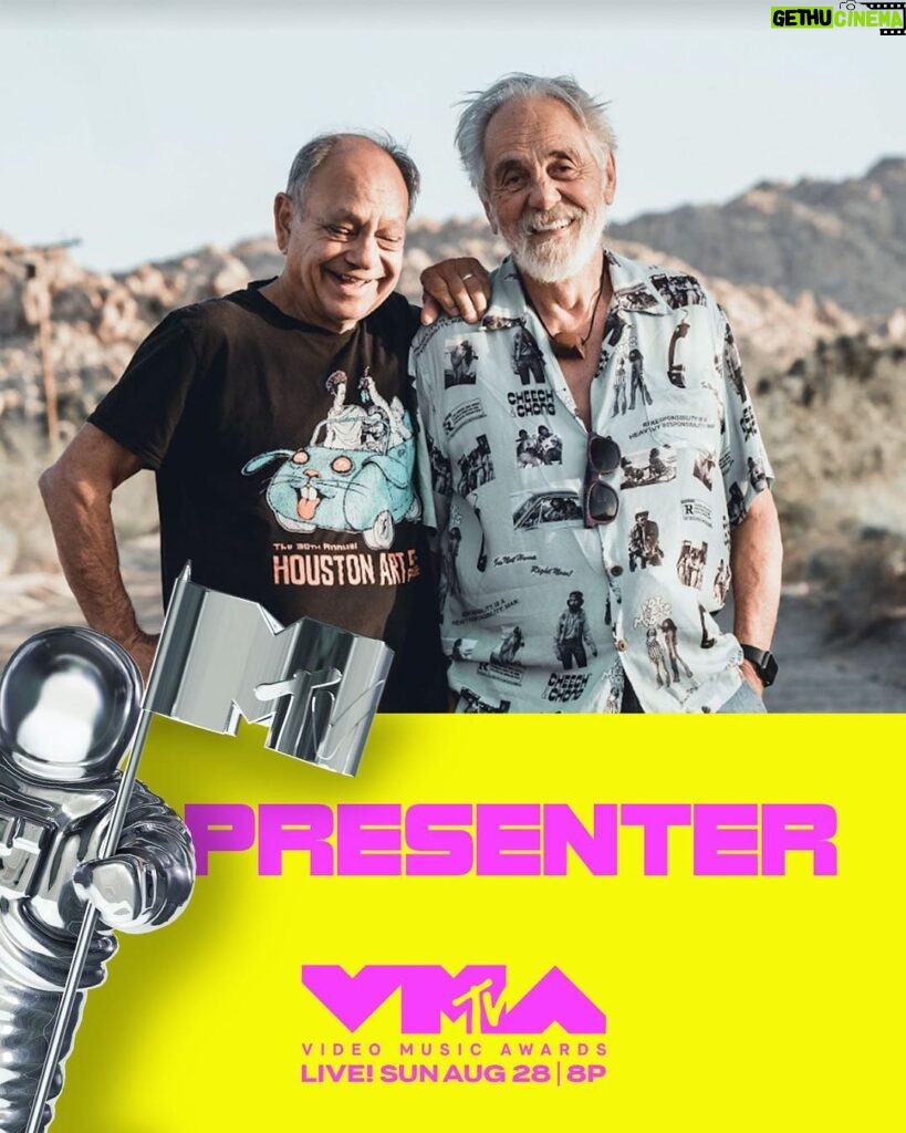 Tommy Chong Instagram - Make sure you tune in this Sunday at 8p on @MTV ! I’m presenting at the 2022 #VMAs with Cheech, giving the Red Hot Chili Peppers the Global Icons Award.