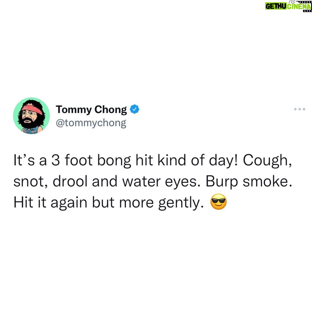 Tommy Chong Instagram - Hits from my @jerome_baker #ChongBong 😎 What are y’all smoking today?