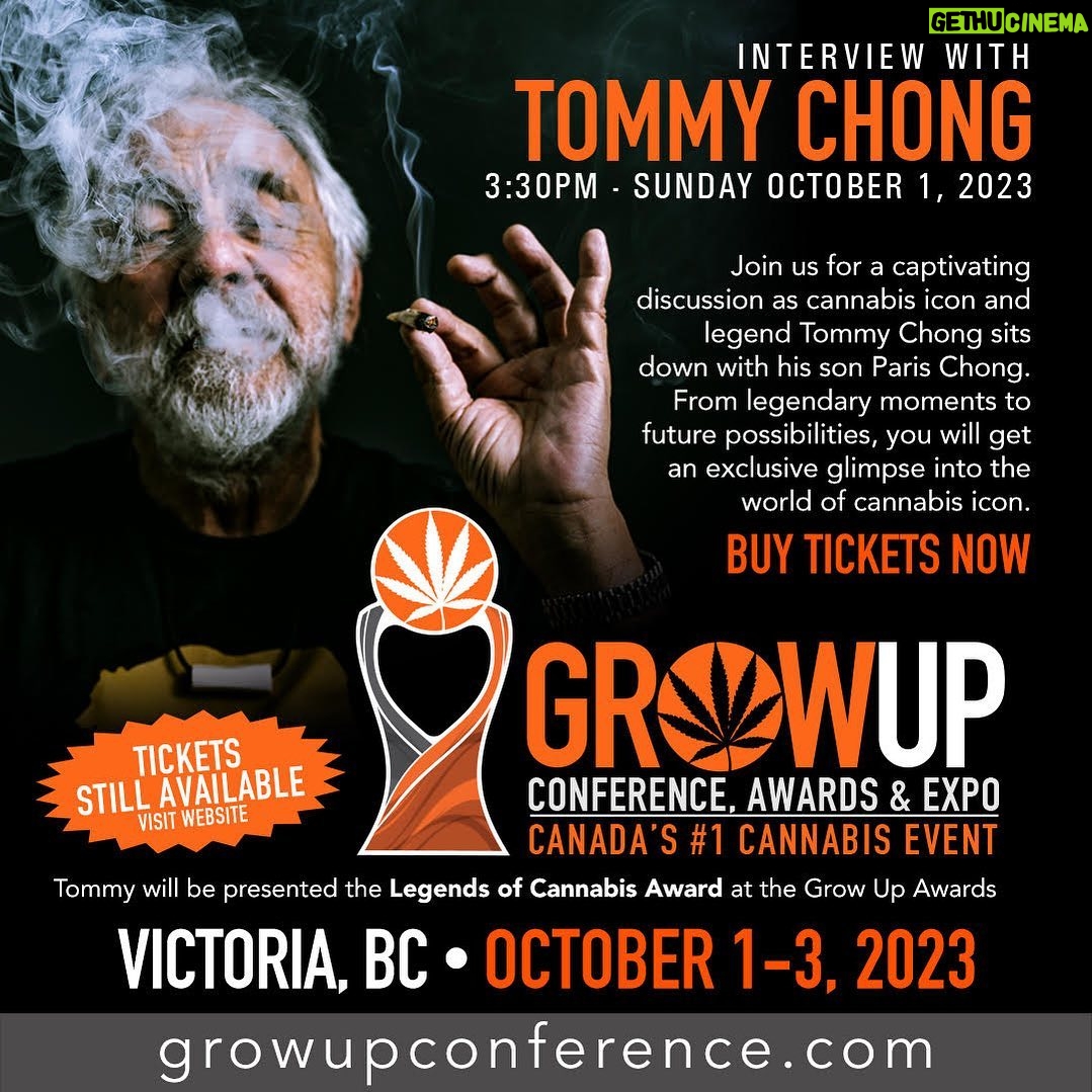 Tommy Chong Instagram - See you there, man! 💨🌲grab tix at growupconference.com