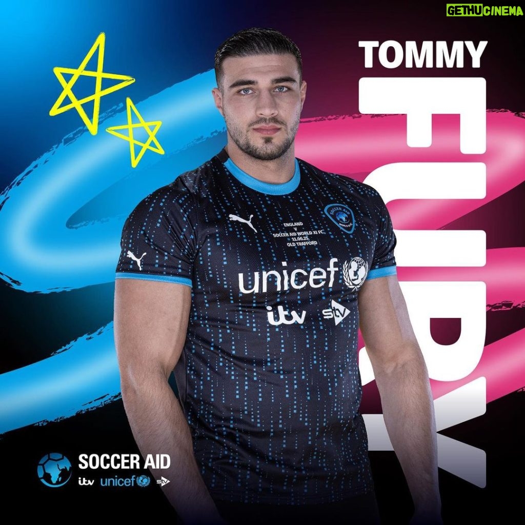 Tommy Fury Instagram - SOCCER AID 2023! I’m coming for you on Sunday 11 June 🏆⚽ 🎟 Ticket link in Soccer Aid bio