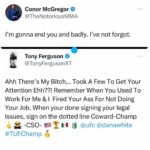 Tony Ferguson Instagram - “Ahh There’s My Bitch,.. Took A Few To Get Your Attention Ehh??! Remember When You Used To Work For Me & I Fired Your Ass For Not Doing Your Job. When your done signing your legal issues, sign on the dotted line Coward-Champ 🖕🦹‍♂️ -CSO- 🇺🇸🏆🇲🇽 🧃 @ufc @danawhite #TUFChamp 🥇
