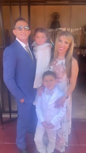 Tony Ferguson Instagram - “Angel🕊️Anthony May🙏God continue to surround you with the Holy🕊️Spirit” ✝️ My💙Son 🥇 Always keep the Faith & know that God will Always point you in the right direction if you let Him 🙏 Be not afraid to trust his ways when things get tough, for he is testing your durability to endure the Rough 👣 Trust God when things are good & remember to give thanks No matter the mood 🥇 He knows what he is doing My👣Son, So have Faith!!! 🎓 So Glad You Boys are built out of the Good✝️Stuff 💚 Love you Forever & A Day Times Forever & A Day My Little Man, Congratulations on your Baptism Baby💙Boy 👏🎉 Hometeam -XTA2- 👣 -CSO- 🇺🇸🏆🇲🇽 # 🪄💨🍃 # ThankYouFatherJoe For All You Do For Me & My Family 🎖️