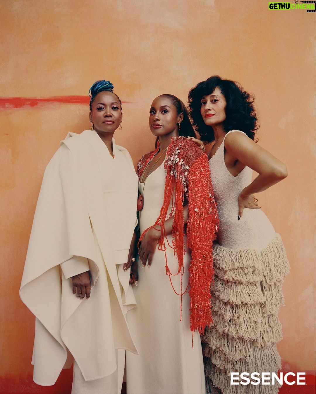 Tracee Ellis Ross Instagram - Well this felt major…two women I admire and one amazing @essence cover story! I’ve been friends with @issarae for years and now get to call the lovely @erikaalexanderthegreat my friend as well. Thank you to @micaiahcarter for capturing us so intentionally and beautifully. #americanfiction