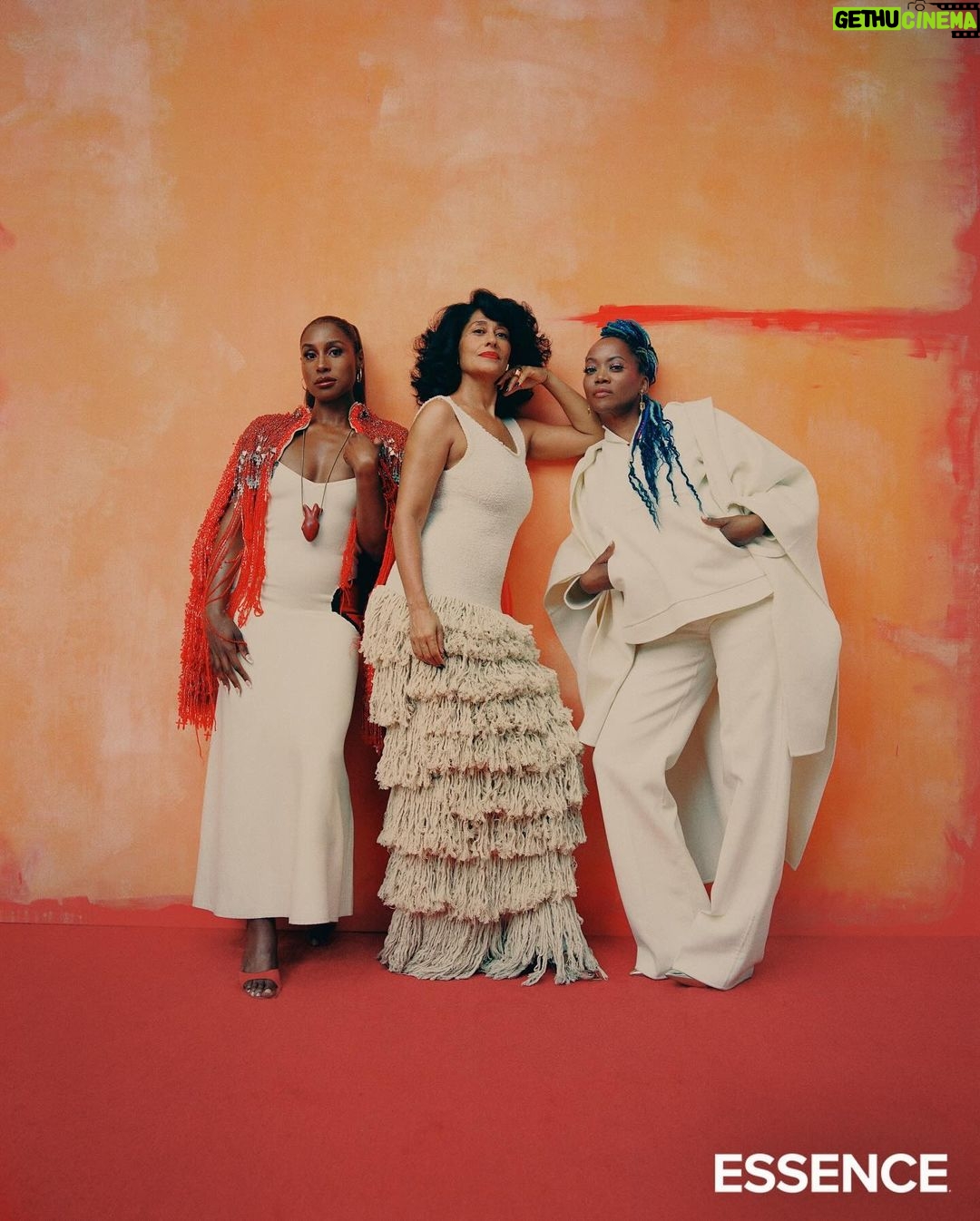 Tracee Ellis Ross Instagram - Well this felt major…two women I admire and one amazing @essence cover story! I’ve been friends with @issarae for years and now get to call the lovely @erikaalexanderthegreat my friend as well. Thank you to @micaiahcarter for capturing us so intentionally and beautifully. #americanfiction