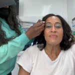 Tracee Ellis Ross Instagram - BTS from Candy Cane Lane, the #1 movie on @primevideo! 1. A very happy Carol Carver on Black Santa’s sleigh 2. Big Tracee, tiny set 3. Becoming Carol Carver with Maisha 4. Funny Black people 5. The big-headed Carvers (I do not know why we started taking pictures like this but my phone is FULL of them) 6. I was told our lunch break was from 230-3 and I got inspired 🤣 7. My under layers for night shooting 8. Wig off-makeup removal-end of day dancing. Who doesn’t love this song?! 9. Me and director man 10. Carol was DONE done #candycanelanemovie