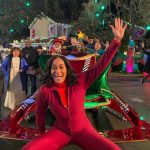 Tracee Ellis Ross Instagram - BTS from Candy Cane Lane, the #1 movie on @primevideo! 1. A very happy Carol Carver on Black Santa’s sleigh 2. Big Tracee, tiny set 3. Becoming Carol Carver with Maisha 4. Funny Black people 5. The big-headed Carvers (I do not know why we started taking pictures like this but my phone is FULL of them) 6. I was told our lunch break was from 230-3 and I got inspired 🤣 7. My under layers for night shooting 8. Wig off-makeup removal-end of day dancing. Who doesn’t love this song?! 9. Me and director man 10. Carol was DONE done #candycanelanemovie