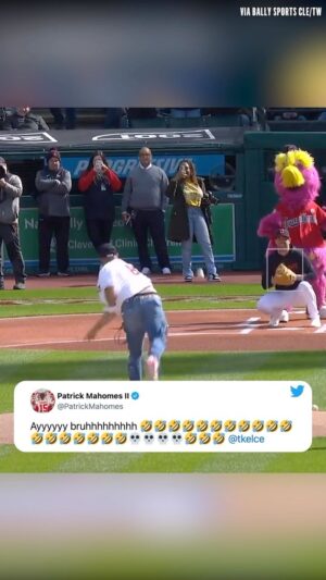 Travis Kelce Instagram - @killatrav may need to get some extra throwing work in with @patrickmahomes this offseason 😂 (via @ballysportscle)