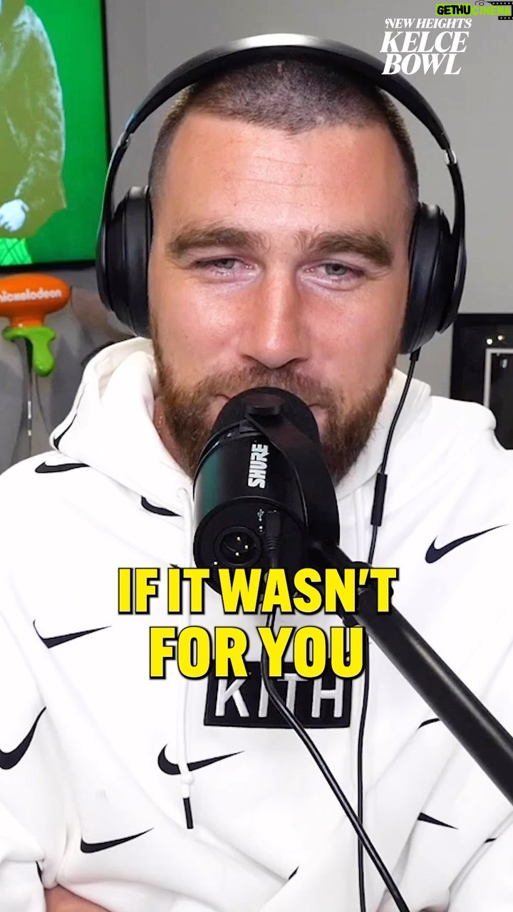 Travis Kelce Instagram - “The crazy part is I would never be playing this damn game if it wasn’t for you” 🥺 @killatrav let his big brother @jason.kelce know exactly how much he’s meant to him. FULL EPISODE OUT NOW. Link in bio