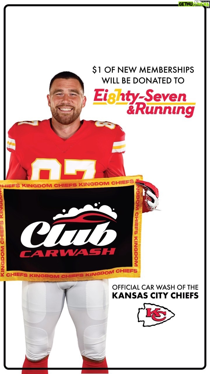 Travis Kelce Instagram - Shoutout to @theclubcarwash for the support of all the good we are doing in the community!