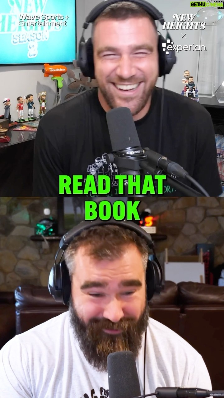 Travis Kelce Instagram - Whomst among us actually reads every book on their shelf? 😅😂