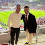 Trevor Noah Instagram – As a 15 year old I destroyed so many pairs of shoes trying to figure out how to bend the ball like this man. I never figured it out but yesterday he promised to buy me a new pair of predators😂.

A true legend and absolute gentleman @davidbeckham

#Qatar2022 #FIFAWorldCup Al Thumama Stadium