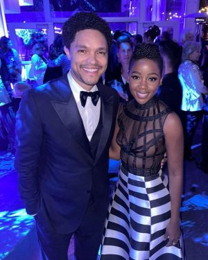 Trevor Noah Instagram - Great night with great company! @VanityFair Oscar Party! @Gucci Styled by: @JasonBolden 📸: @GettyEntertainment #VFOscars #VanityFairOscarParty