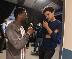 Trevor Noah Instagram - Few nights in my life will live in my memory like the night I had the pleasure and honour of introducing my friend, my fellow comedian and absolute super star, @kevinhart4real on stage in my home country South Africa. 

The crowd was electric, Kevin killed it, and we spent the night celebrating with his tequila. (Which is actually really smooth and delicious. Not an ad, Kevin didn’t want to pay me 😄)