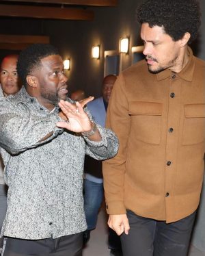 Trevor Noah Instagram - I live for the moments I get to connect with friends on the road, but the nights we also get to share the stage is a whole ‘nother level! 🙌🏽🔥⚡️Thank you to everyone that came out to the show in Bahrain last night! What a night @kevinhart4real!! 🙏🏽🇧🇭 #OffTheRecordWorldTour with #ThatComedicRockstarShit 🔥 📷: @dopepickwan