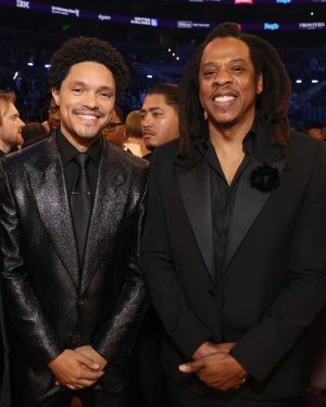 Trevor Noah Instagram - I wouldn’t dare try to sum up my #GRAMMYs night by just posting a pic with @jayz & a pic with @Beyonce! Soooo… here are TWO pics with @JayZ & TWO with @beyonce! 🙌🏽🙌🏽🔥😂 📸: @kevinmazur @gettyentertainment