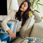 Tridha Choudhury Instagram - Siesta be like this 🍀 #siesta #winteroutfit #wintermood #winterishere