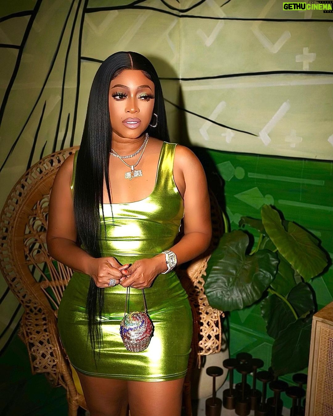Trina - 35.8K Likes - Thank you for such an amazing night @urbandecaycosmetics 💚 #UrbanDecayPartner #UDinMiami 💐