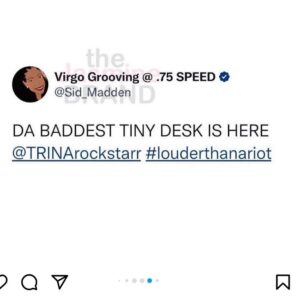 Trina Instagram - WOWWWW 💜🧡💙🥹 #tinydesk