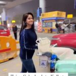 Trina Saha Instagram - #TrinaSaha back to Kolkata from #Bangkok and we spotted her midnight at Kolkata airport. #TOSpotted #airportlook