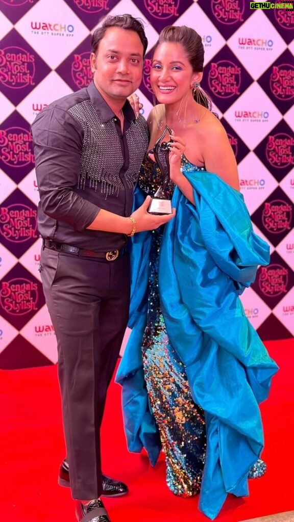 Trina Saha Instagram - Congratulations to both of you for well-deserved Bengal's Stylish Couple TV. Feeling so happy and proud of you guys ❤️ #imbuzz #fashionmodel #friendship #celebrity #jwmarriott Fairfield by Marriott Kolkata