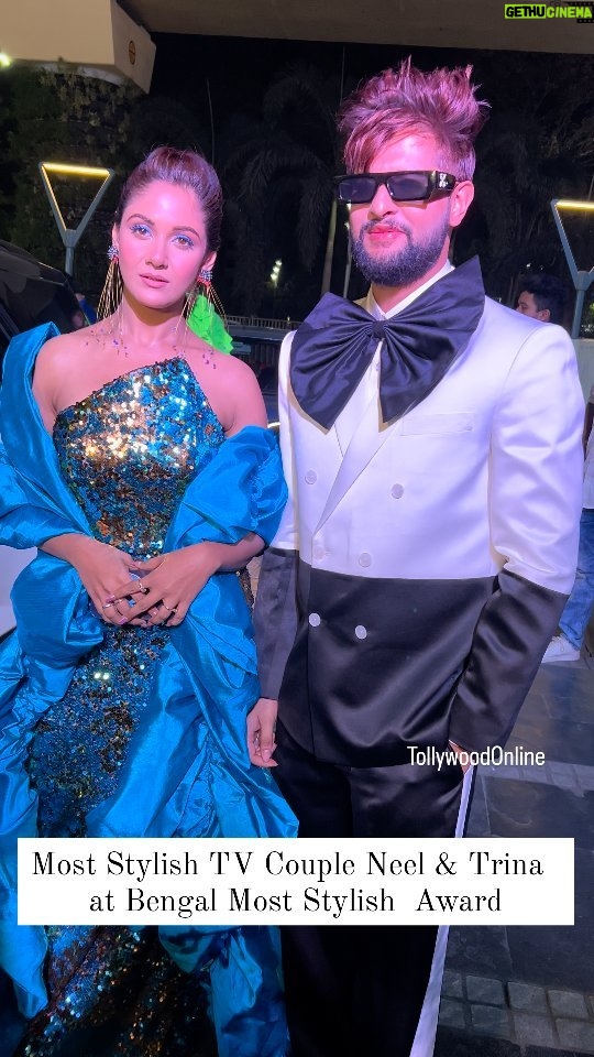 Trina Saha Instagram - @neel_bhattacharya & @trinasaha21 at Bengal Most Stylish Award show ..❤️ #BengalMostStylish