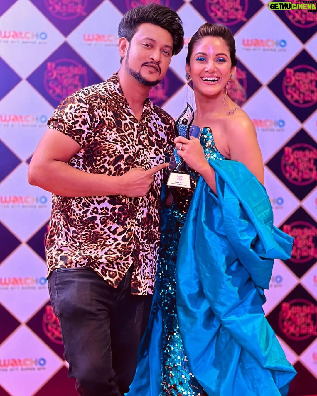 Trina Saha Instagram - Congratulations on your Win guys🥰🥰😘😘. . . Bengal's Most stylish TV couple ❤️❤️ . . God Bless You Both😘😘 Fairfield by Marriott Kolkata