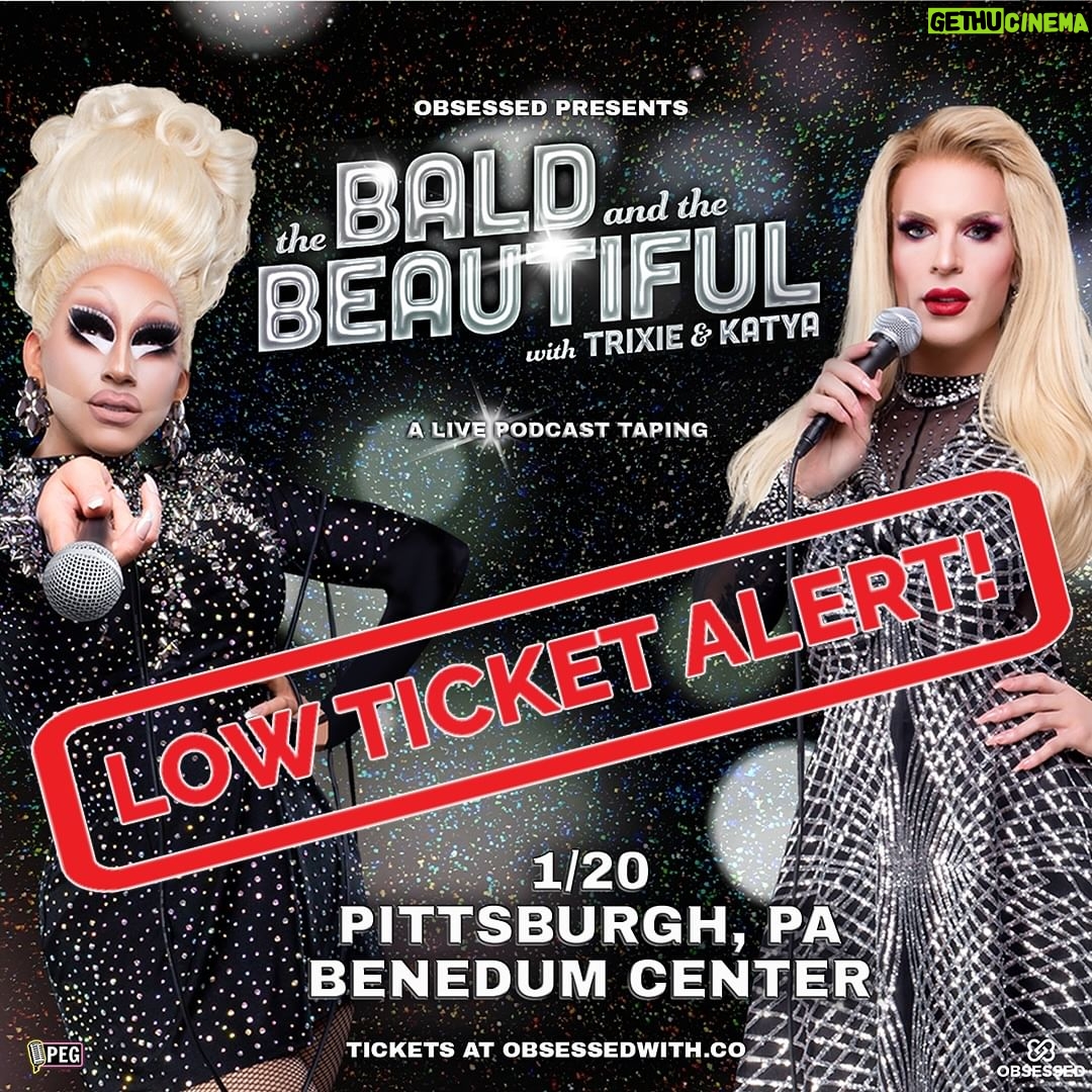 Trixie Mattel Instagram - We’re almost completely sold out for our show in Pittsburgh! Get those last few tickets to come see me and Katya in person! Link in bio! #TheBaldAndTheBeautiful
