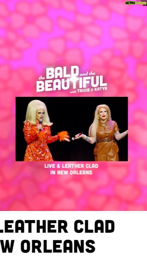 Trixie Mattel Instagram - Live & Leather Clad in New Orleans with Trixie and Katya | The Bald and the Beautiful Podcast From the land of jazz, gumbo, public drunkenness, and second lines at Delta's baggage claim, Trixie and Katya bring you an auditory experience of such unabashedly sultry sexiness and salacious prurience that your ears will climax long before you do. Start building your credit up today! Open a Chime Checking account with at least a $200 qualifying direct deposit. Get started at Chime.com/BALD or click on: https://www.chime.com/apply-debit/?ad=podcast_bald Synbiotic+ and Ritual are here to celebrate, not hide, your insides. There’s no more shame in your gut game! Get 30% off during your first month. Visit https://Ritual.com/BALD to start Ritual or add Synbiotic+ to your subscription today! This podcast is sponsored by BetterHelp Therapy Online. Visit https://BetterHelp.com/BALD today to get 10% off your first month! Pure for Men offers the leading cleanliness fiber supplement that helps keep you confident from daytime to playtime. The brand for good health and good times! Head to: https://puremen.co/baldandbeautiful for 20% off with code: BALD20 Follow Trixie: @TrixieMattel Follow Katya: @Katya_Zamo To watch the podcast on YouTube: http://bit.ly/TrixieKatyaYT Don’t forget to follow the podcast for free wherever you're listening or by using this link: http://bit.ly/baldandthebeautifulpodcast If you want to support the show, and get all the episodes ad-free go to: https://thebaldandthebeautiful.supercast.com If you like the show, telling a friend about it would be amazing! You can text, email, Tweet, or send this link to a friend: http://bit.ly/baldandthebeautifulpodcast To check out future Live Podcast Shows, go to: https://trixieandkatya.com To order your copy of our book, "Working Girls", go to: workinggirlsbook.com To check out the Trixie Motel in Palm Springs, CA: https://www.trixiemotel.com Listen Anywhere! Apple Podcasts: http://bit.ly/baldandthebeautifulapple Spotify: http://bit.ly/baldandthebeautifulspotify Google: http://bit.ly/baldandthebeautifulgoogle #TrixieMattel #KatyaZamo #BaldBeautiful