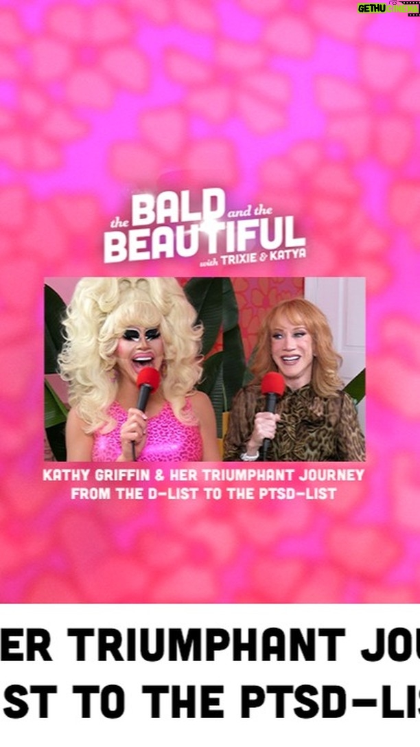 Trixie Mattel Instagram - Kathy Griffin & Her Triumphant Journey From the D-List to the PTSD-List with Trixie | The Bald and the Beautiful Podcast Comedian, actress, host, Emmy Award-winner, and absolute fu**ing legend Kathy Griffin stops by the Bald studio to chat with Trixie about My Life on the D-List, a certain infamous picture from 2017, and her wildly-anticipated return to touring with 2024's My Life on the PTSD-List stand-up tour! Get your tickets now at https://kathygriffin.com! Start all your holiday shopping trips at https://Rakuten.com or get the Rakuten app to start saving today! You can stack Black Friday & Cyber Monday deals with Rakuten's cash back to win the holidays! Your Cash Back really adds up! Synbiotic+ and Ritual are here to celebrate, not hide, your insides. There’s no more shame in your gut game! Get 30% off during your first month. Visit https://Ritual.com/BALD to start Ritual or add Synbiotic+ to your subscription today! Pure for Men offers the leading cleanliness fiber supplement that helps keep you confident from daytime to playtime. The brand for good health and good times! Head to: https://puremen.co/baldandbeautiful for 20% off with code: BALD20 Follow Kathy: @KathyGriffin Follow Trixie: @TrixieMattel Follow Katya: @Katya_Zamo Get your tickets to see Kathy Griffin live at: https://kathygriffin.com To watch the podcast on YouTube: http://bit.ly/TrixieKatyaYT Don’t forget to follow the podcast for free wherever you're listening or by using this link: http://bit.ly/baldandthebeautifulpodcast If you want to support the show, and get all the episodes ad-free go to: https://thebaldandthebeautiful.supercast.com If you like the show, telling a friend about it would be amazing! You can text, email, Tweet, or send this link to a friend: http://bit.ly/baldandthebeautifulpodcast To check out future Live Podcast Shows, go to: https://trixieandkatya.com To order your copy of our book, "Working Girls", go to: workinggirlsbook.com To check out the Trixie Motel in Palm Springs, CA: https://www.trixiemotel.com #TrixieMattel #KatyaZamo #BaldBeautiful
