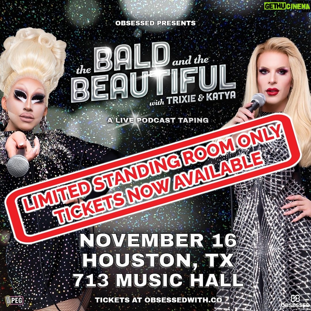 Trixie Mattel Instagram - Houston! You must be excited to see us because we've sold out! BUT, we don't want anyone to get left out, so we've just added standing-room tickets. Get yours at the link in my bio!